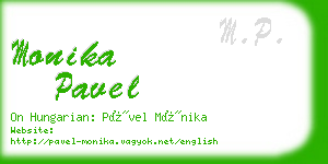 monika pavel business card